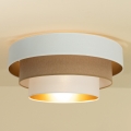 Stropna svetilka WENTA 1xE27/60W/230V, premer 50 cm, bela/rjava