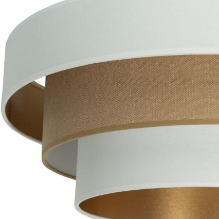 Stropna svetilka WENTA 1xE27/60W/230V, premer 50 cm, bela/rjava