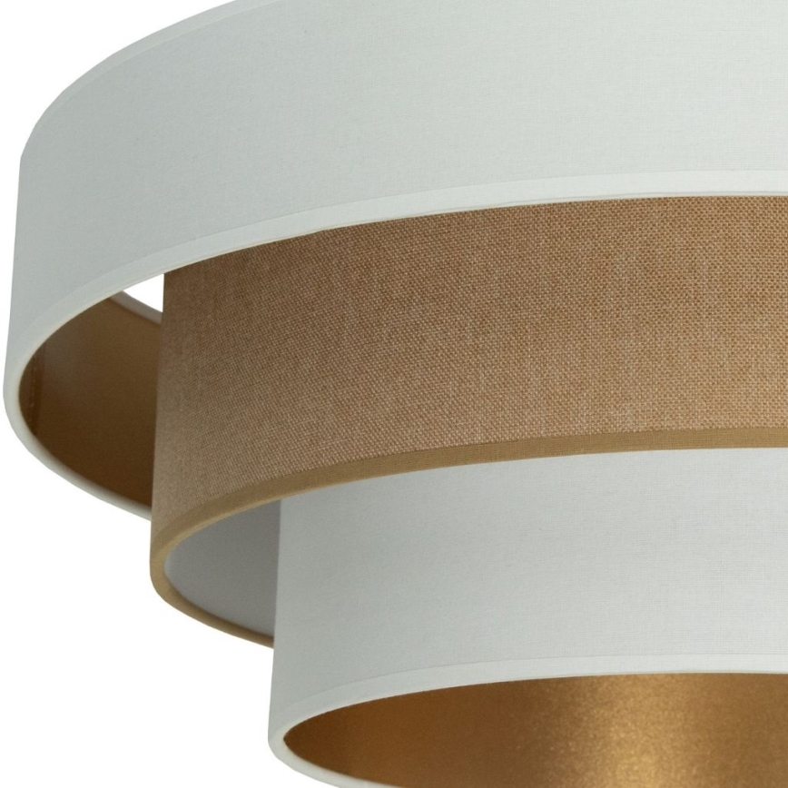 Stropna svetilka WENTA 1xE27/60W/230V, premer 50 cm, bela/rjava