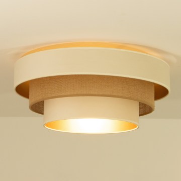 Stropna svetilka WENTA 1xE27/60W/230V, premer 50 cm, bež/juta