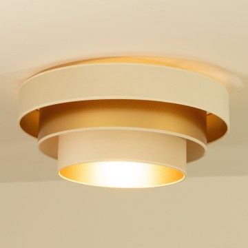 Stropna svetilka WENTA 1xE27/60W/230V, premer 50 cm, bež/zlata