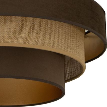 Stropna svetilka WENTA 1xE27/60W/230V Ø 50 cm rjava/juta