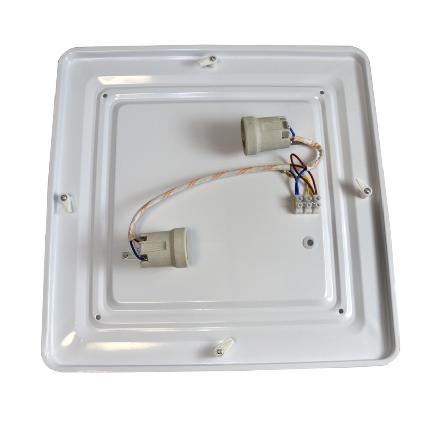 Stropna svetilka WILTON 2xE27/60W/230V 37,5x37,5 cm črna