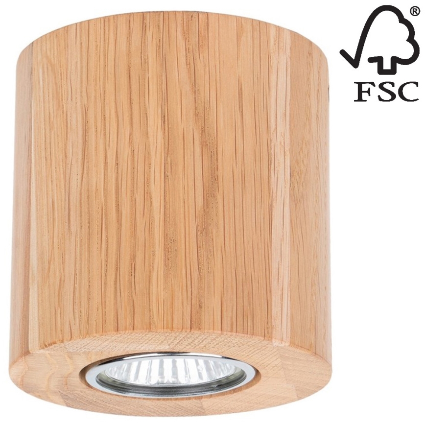 Stropna svetilka WOODDREAM 1xGU10/6W/230V hrast - FSC certifikat