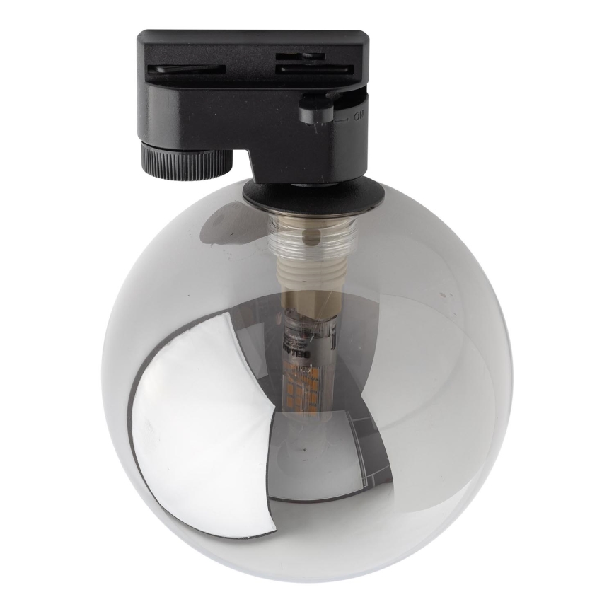 Stropna svetilka za 1-fazni tračni sistem TRACER 1xG9/8W/230V črna/dimna črna