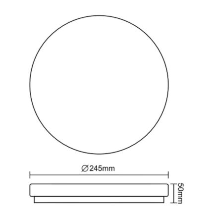Stropna svetilka za kopalnico OPAL LED/12W/230V, premer 24,5 cm, IP44, bela