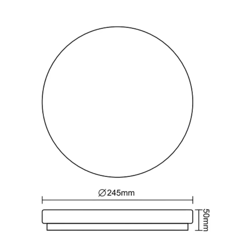 Stropna svetilka za kopalnico OPAL LED/12W/230V, premer 24,5 cm, IP44, bela