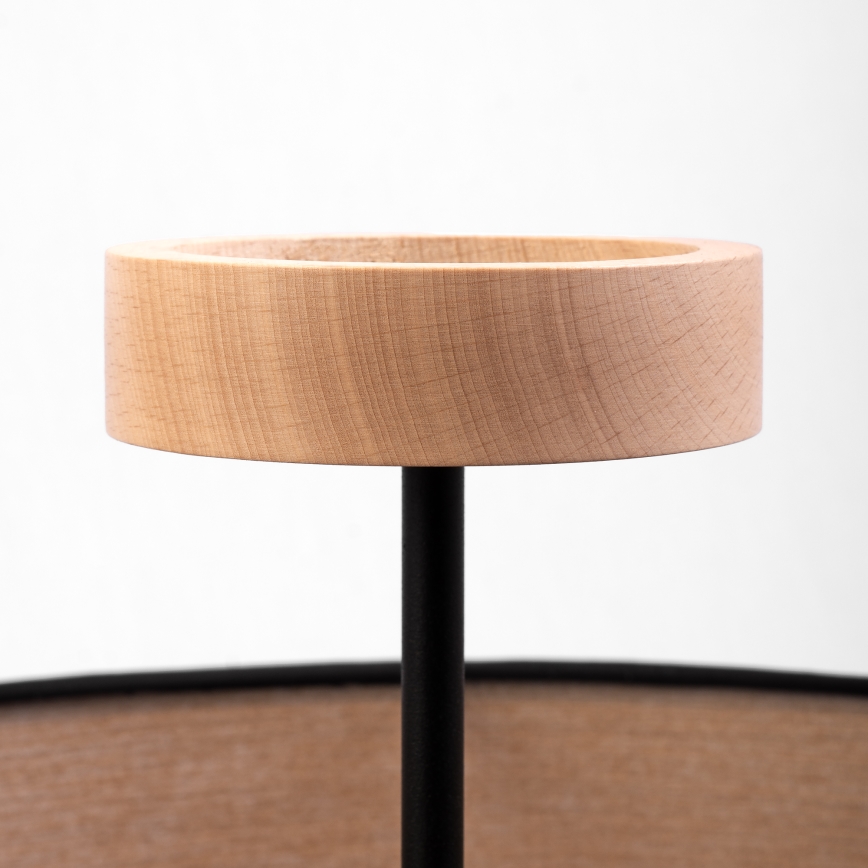 Stropni lestenec ALBA 3xE27/15W/230V Ø 40 cm črna/rjava