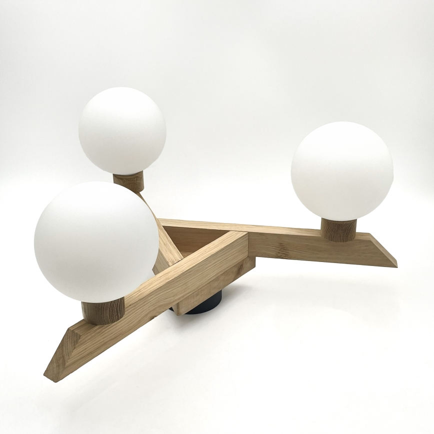 Stropni lestenec ANTONIO 3xG9/5W/230V hrast/bela