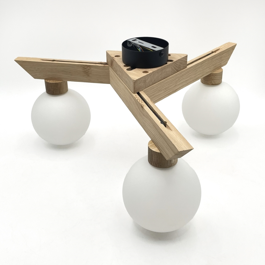 Stropni lestenec ANTONIO 3xG9/5W/230V hrast/bela