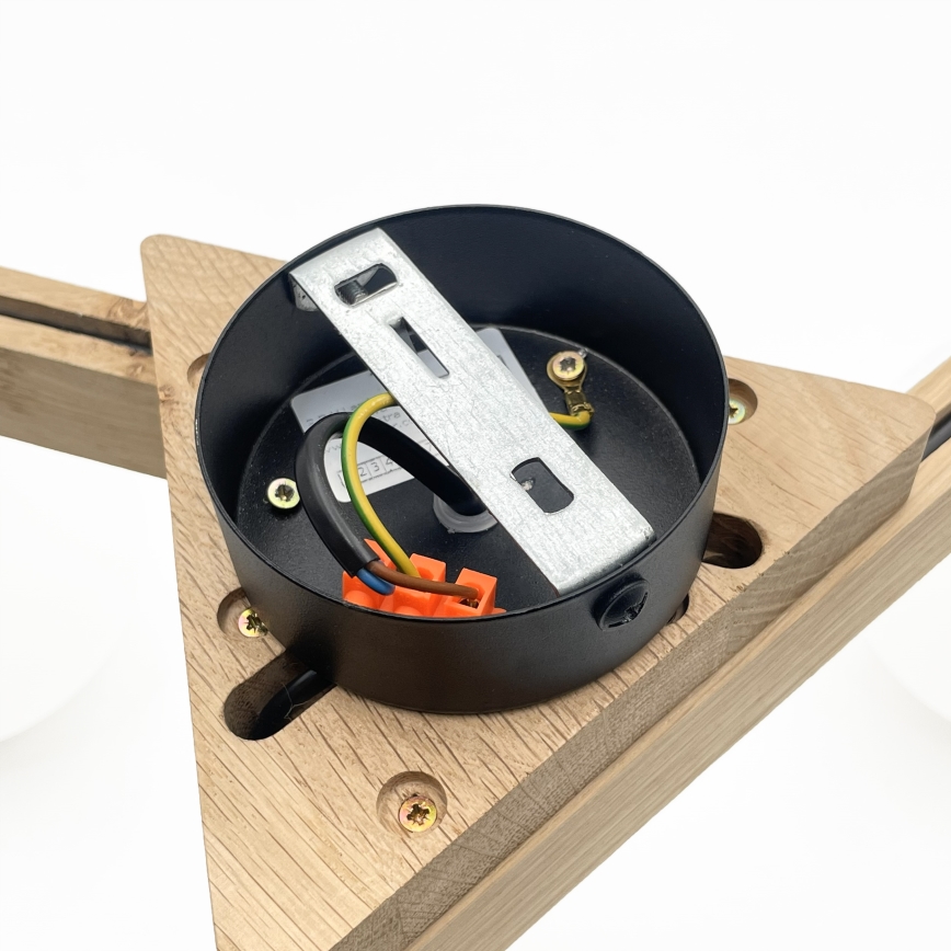 Stropni lestenec ANTONIO 3xG9/5W/230V hrast/bela