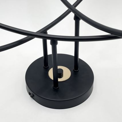 Stropni lestenec ANYA 6xE27/15W/230V črna/zlata