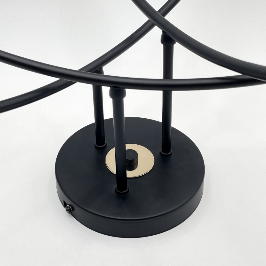 Stropni lestenec ANYA 6xE27/15W/230V črna/zlata