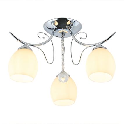 Stropni lestenec ELLA 3xE27/15W/230V, sijajni krom