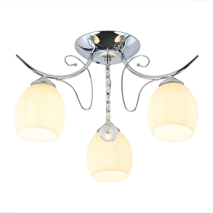 Stropni lestenec ELLA 3xE27/15W/230V, sijajni krom