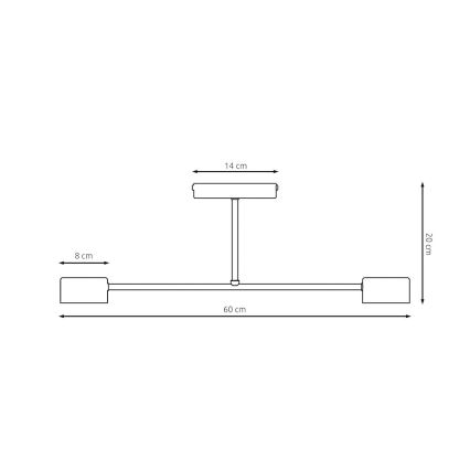 Stropni lestenec HALO 2xGX53/10W/230V bež