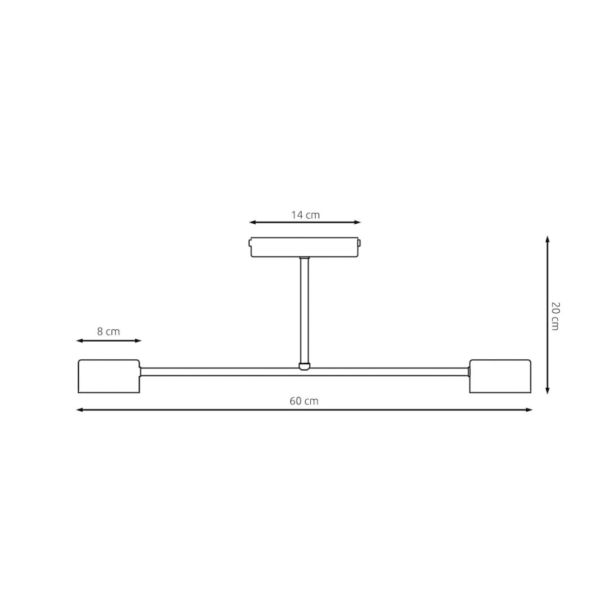 Stropni lestenec HALO 2xGX53/10W/230V bež