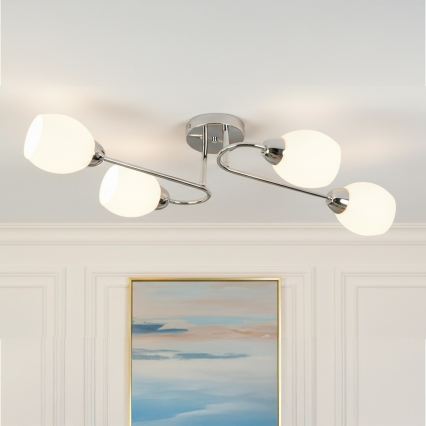 Stropni lestenec KING 4xE27/15W/230V sijajni krom