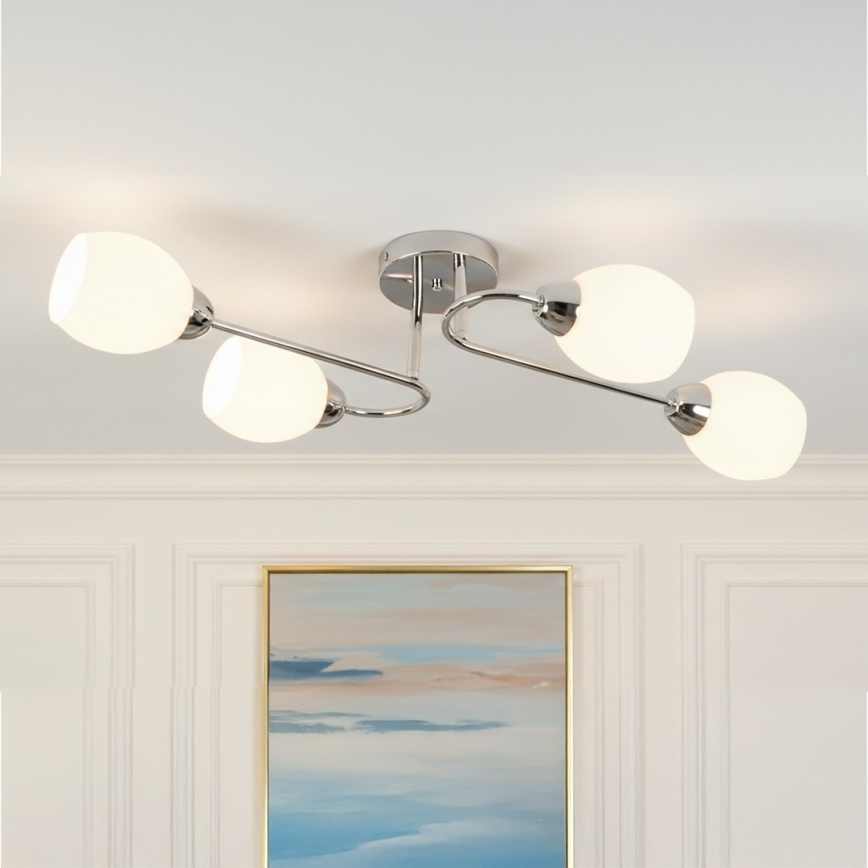 Stropni lestenec KING 4xE27/15W/230V sijajni krom