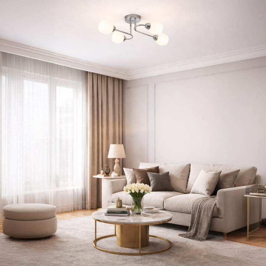 Stropni lestenec KING 4xE27/15W/230V sijajni krom