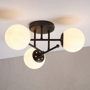 Stropni lestenec MALENA 3xE14/5W/230V rjava/bela