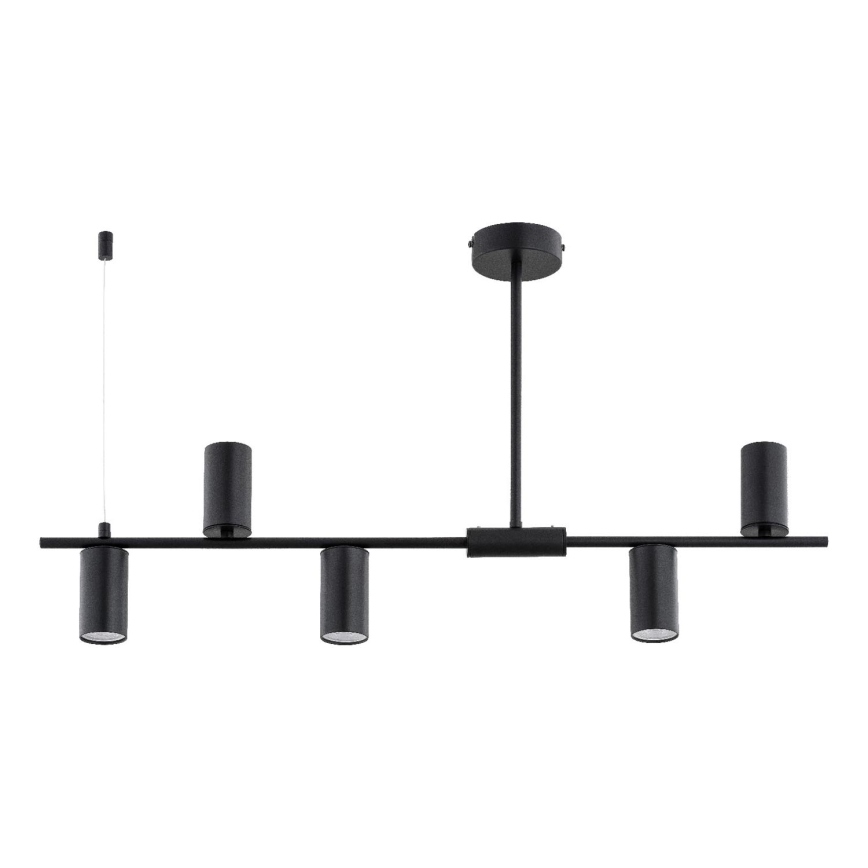 Stropni lestenec na drogu URANOS 5xGU10/10W/230V črna