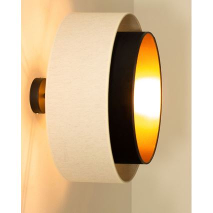 Stropni lestenec NATIA 1xE27/60W/230V bela/črna