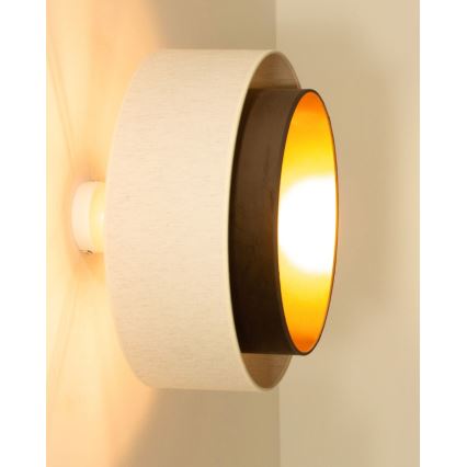 Stropni lestenec NATIA 1xE27/60W/230V bela/rjava