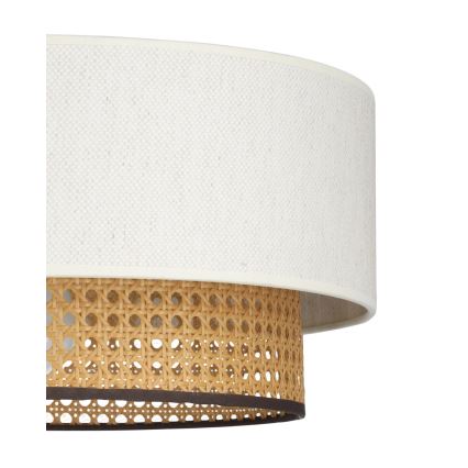 Stropni lestenec NATIA 1xE27/60W/230V premer 45 cm bela/rjava