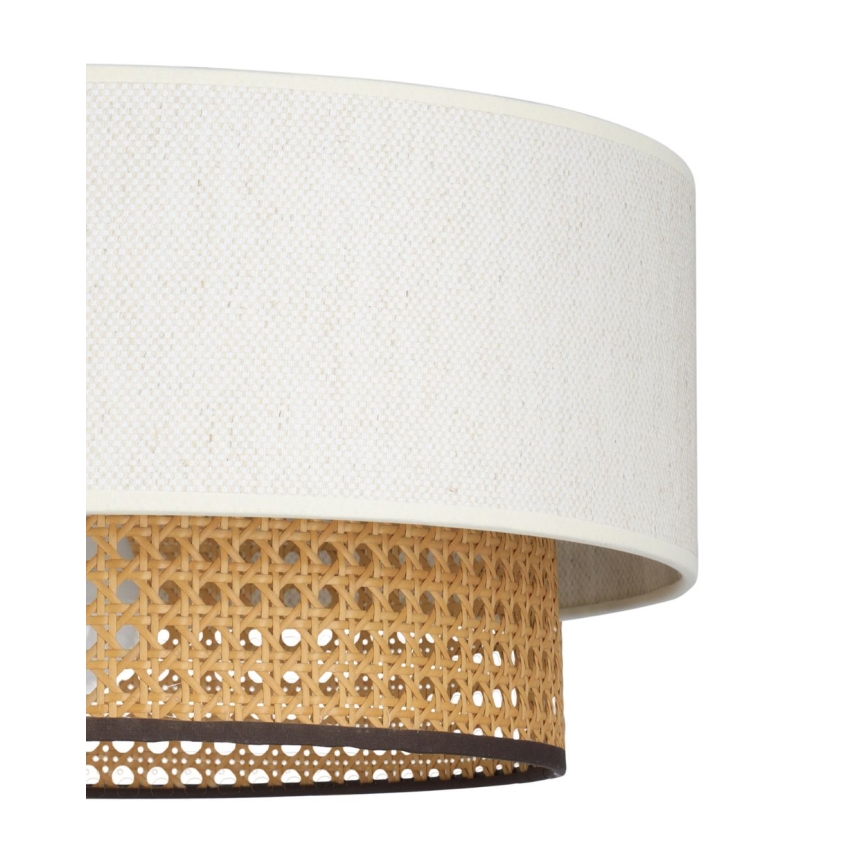 Stropni lestenec NATIA 1xE27/60W/230V premer 45 cm bela/rjava