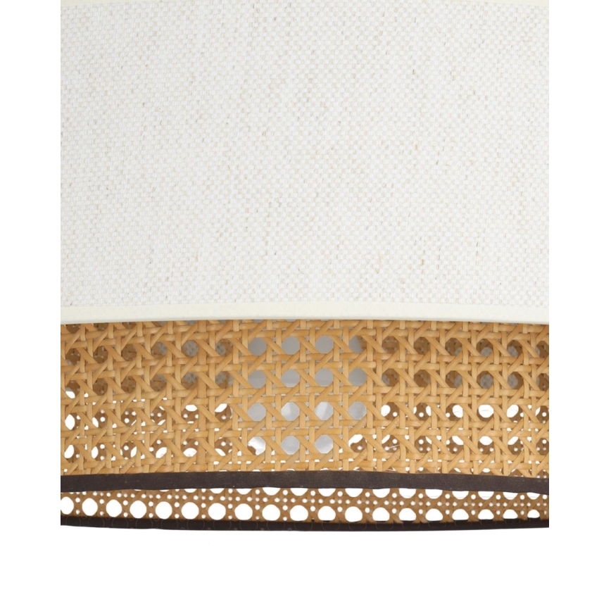 Stropni lestenec NATIA 1xE27/60W/230V premer 45 cm bela/rjava