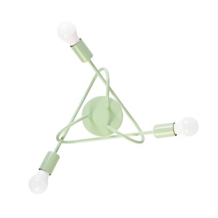 Stropni lestenec OXFORD 3xE27/15W/230V v zeleni barvi