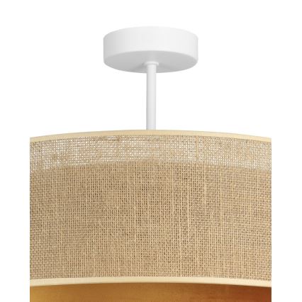 Stropni lestenec SARTA 1xE27/60W/230V bakren/juta