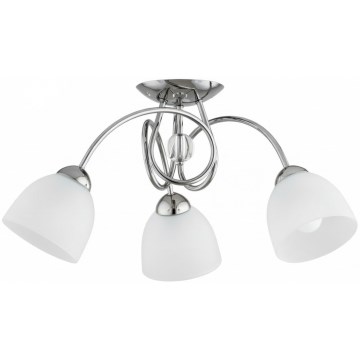 Stropni lestenec SELENE 3xE27/15W/230V, sijajni krom