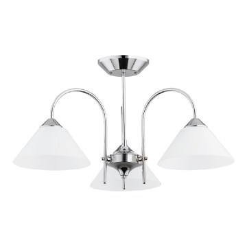 Stropni lestenec TAPER 3xE27/15W/230V, sijajni krom