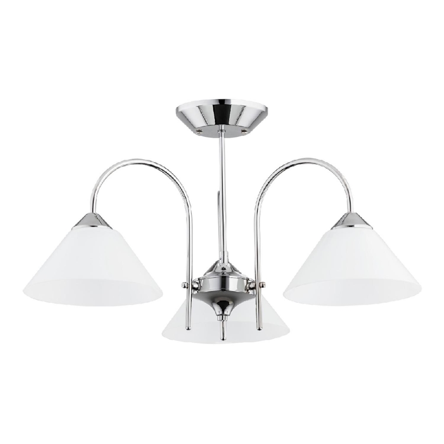 Stropni lestenec TAPER 3xE27/15W/230V, sijajni krom