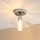 Stropni lestenec TRISH 1xE27/15W/230V, sijajni krom/prozorno steklo