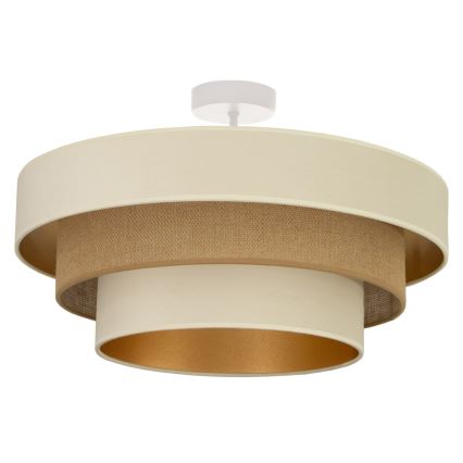 Stropni lestenec WENTA 1xE27/60W/230V, premer 50 cm, bež/juta