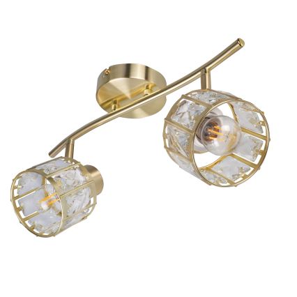 Stropni lestenec ZAHARA 2xE27/10W/230V zlata