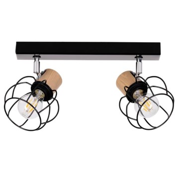 Stropni reflektor PHIPHI 2xE27/60W/230V hrast