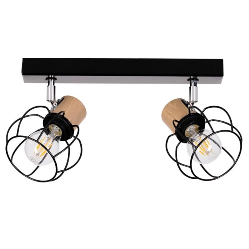Stropni reflektor PHIPHI 2xE27/60W/230V hrast