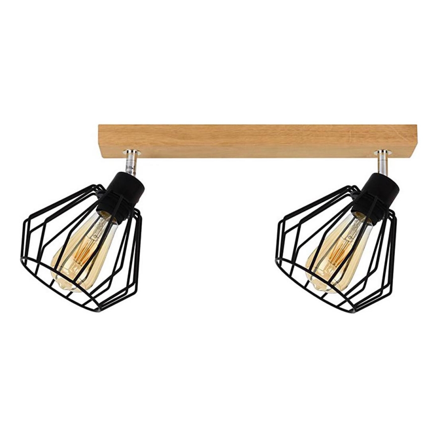Stropni reflektor VENTI 2xE27/15W/230V hrast