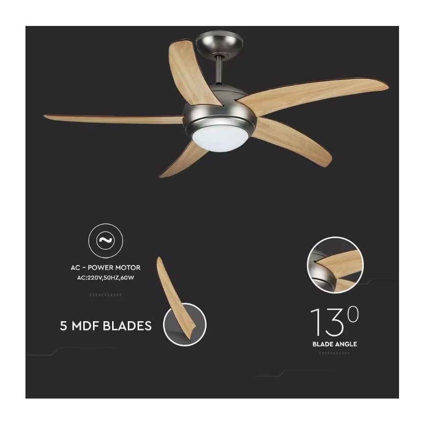 Stropni ventilator 2xE27/20W/230V pr. 132 cm + Daljinski upravljalnik