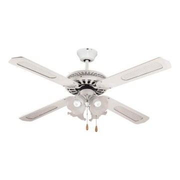 Stropni ventilator 4xE27/70W/230V premer 132 cm bel