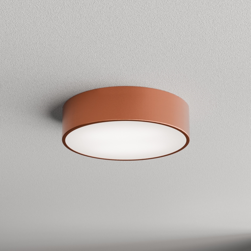Stropna svetilka za kopalnico s senzorjem CLEO 2xE27/24W/230V, premer 30 cm, medena, IP54