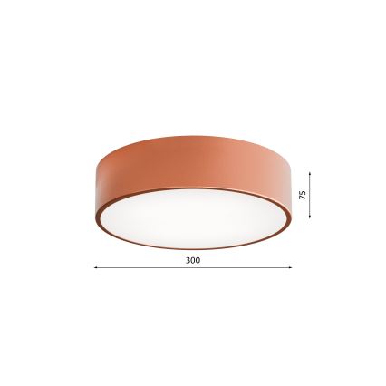 Stropna svetilka za kopalnico s senzorjem CLEO 2xE27/24W/230V, premer 30 cm, medena, IP54