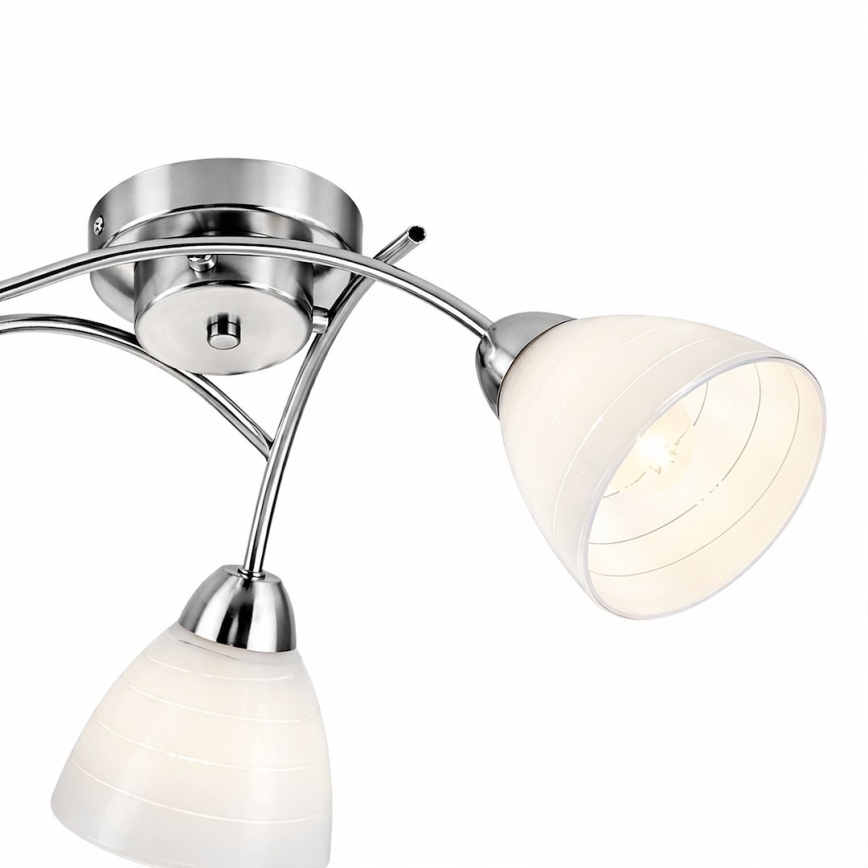 Stropno pritrjen lestenec CLARA 3xE27/15W/230V sijajni krom