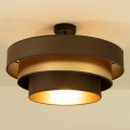 Stropno pritrjen lestenec WENTA 1xE27/60W/230V, premer 50 cm, rjav/zlat