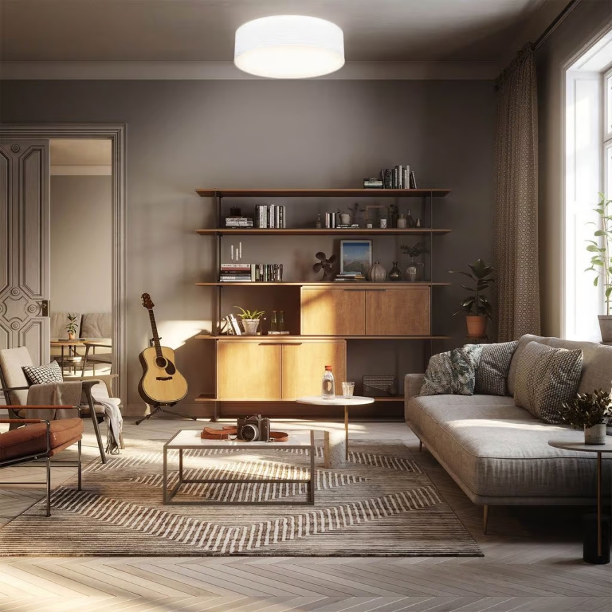 Stropno svetilo 2xE27/40W/230V, premer 38 cm, belo