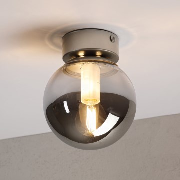 Stropno svetilo ELIAS 1xE14/5W/230V premer 13 cm matni krom/dimna siva